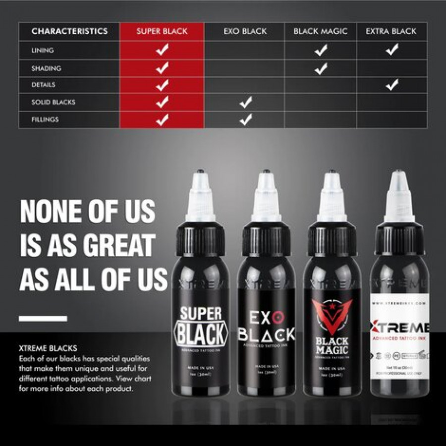 Тату краска Xtreme Ink Super Black